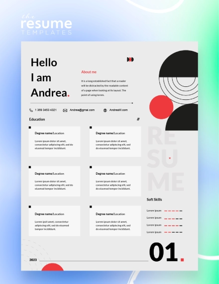 Free Creative Grey Resume Template in Google Docs and Word