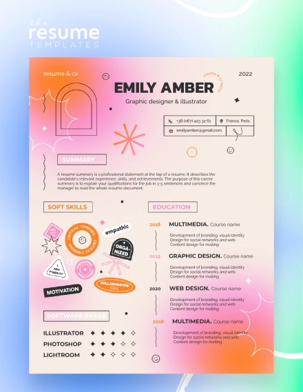 Free Funny Pink Resume Template in Google Docs and Word