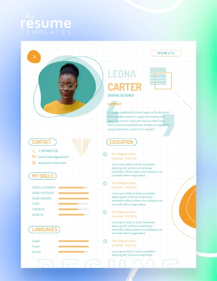 Free Funny Bright Resume Template in Google Docs and Word