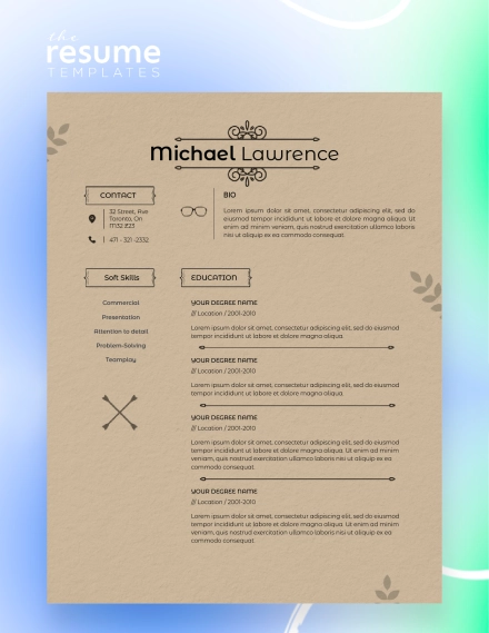 Free Vintage Camel Resume Template in Google Docs and Word