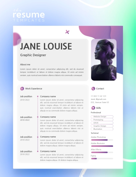 Free Good Purple Resume Template in Google Docs and Word