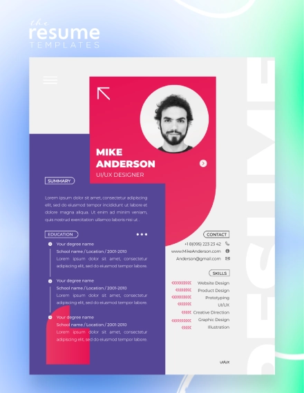 Free Good Bright Resume Template in Google Docs and Word