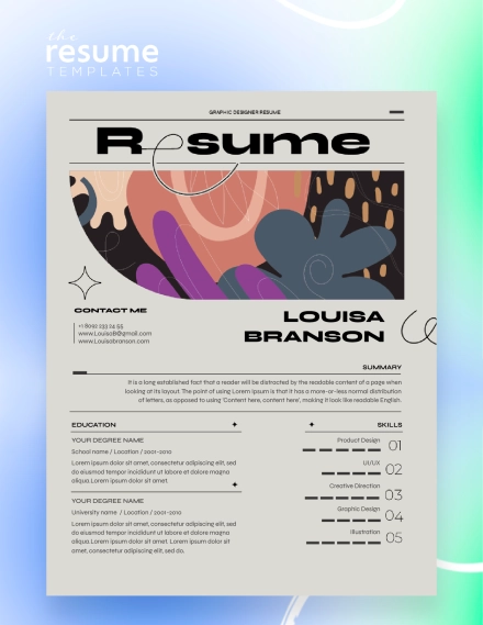 Free Good Multicolor Resume Template in Google Docs and Word