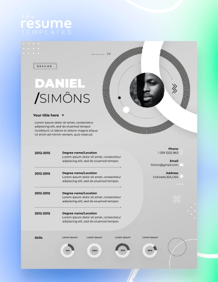 Free Good Light Grey Resume Template in Google Docs and Word