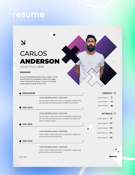 Free First Job Purple Resume Template in Google Docs and Word