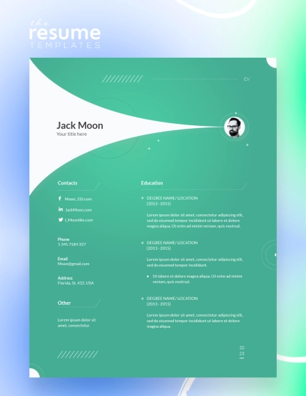 Free Minimalist Green Resume Template in Google Docs and Word