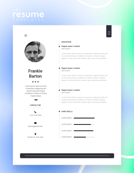 Free Minimalist White Resume Template in Google Docs and Word