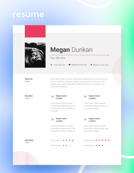 Free Simple Soft Red Resume Template in Google Docs and Word