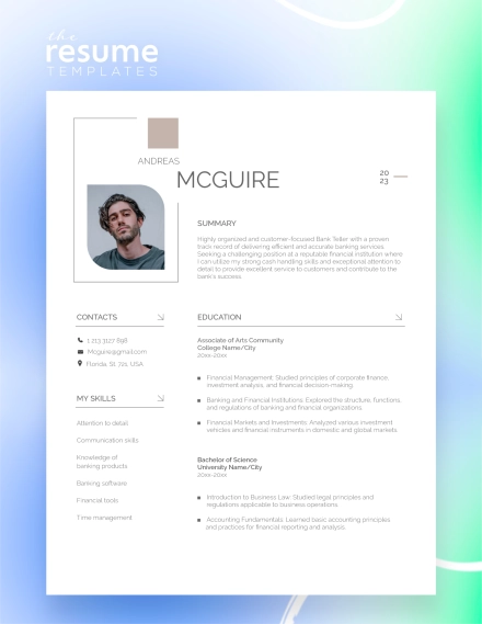 Free Professional and Simple Resume Template in Google Docs and Word