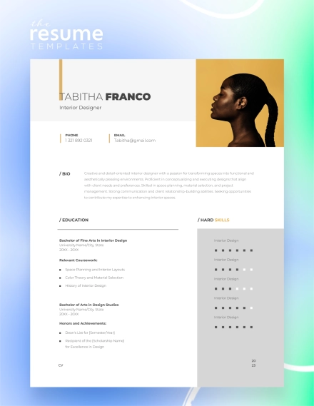 Free Minimalist Executive Resume Template in Google Docs and Word