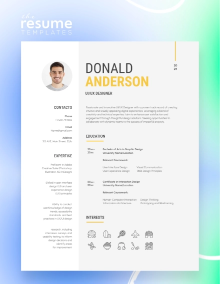 Free Simple Modern Resume Template in Google Docs and Word